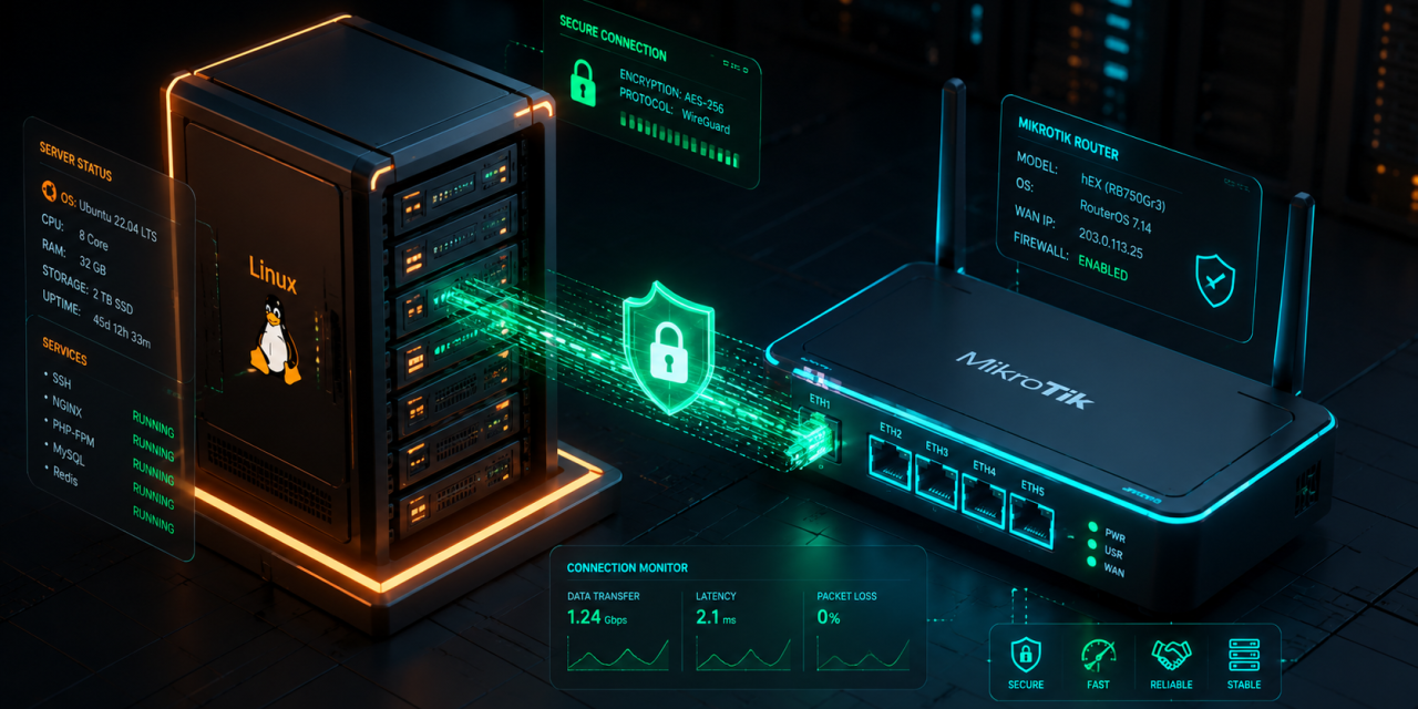 Скелет для вашої мережі: як об’єднати Linux-сервери та MikroTik у єдину захищену систему