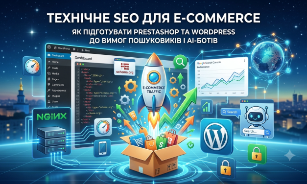 Технічне SEO для e-commerce: Як підготувати PrestaShop та WordPress до вимог пошуковиків і AI-асистентів