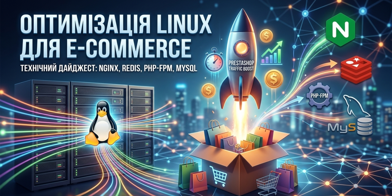 Оптимізація серверного стека Linux для PrestaShop: Повний гайд із налаштування Nginx, PHP-FPM, Redis та MariaDB