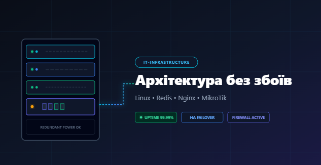 Архітектура без збоїв: як побудувати надійну IT-інфраструктуру для сайтів та веб-сервісів