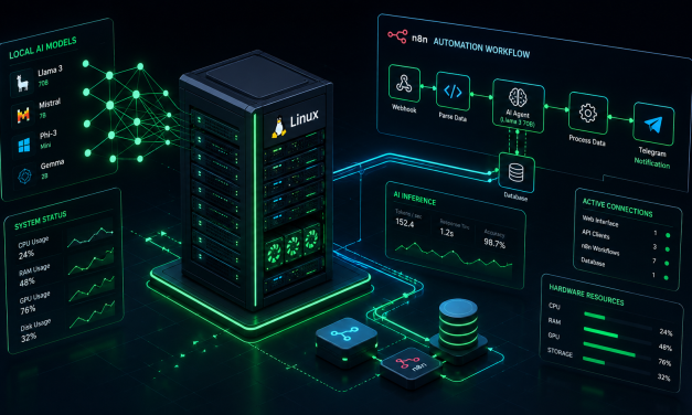 Локальні AI-агенти на Linux-сервері: розгортання Ollama, n8n та відкритих LLM для автоматизації бізнесу