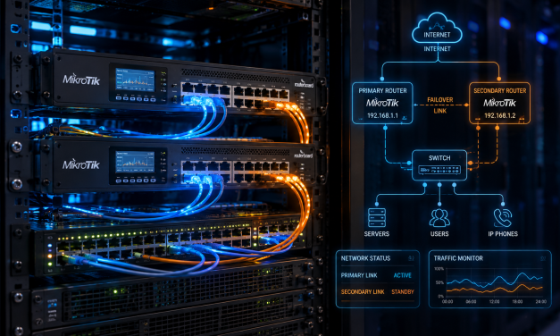 Повна відмовостійкість офісу: Dual-WAN резервування, VRRP та Failover на MikroTik