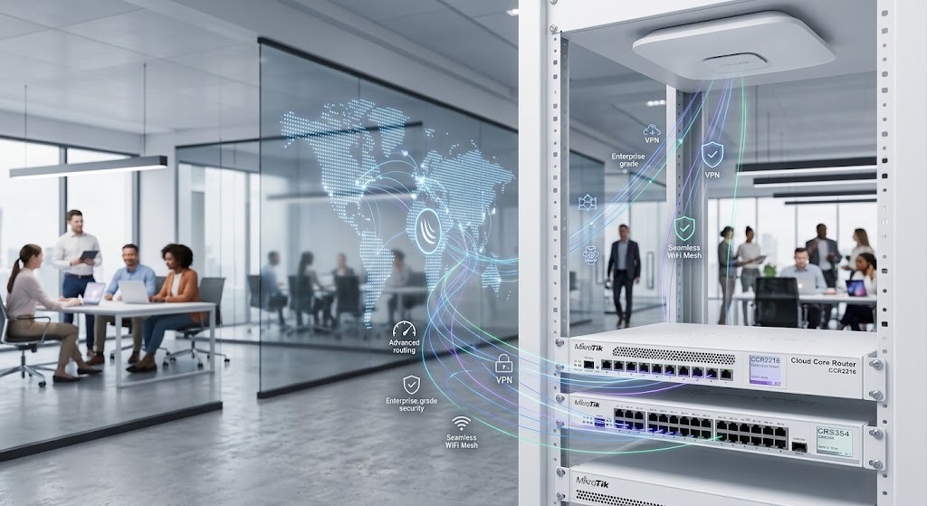 Сучасна мережева інфраструктура MikroTik для корпоративного сегменту та великих офісів