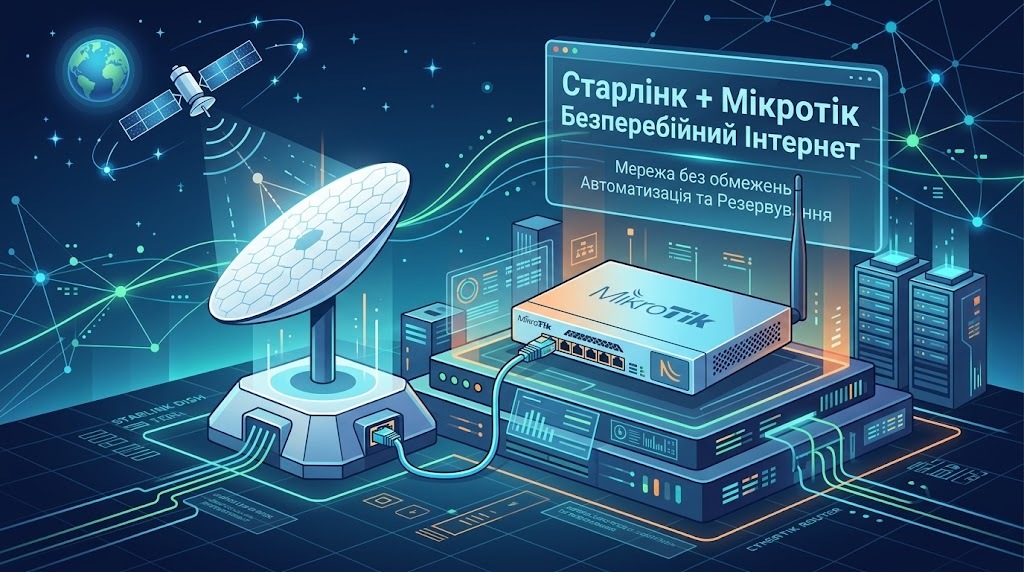 Налаштування Dual-WAN на MikroTik: Starlink та основний провайдер
