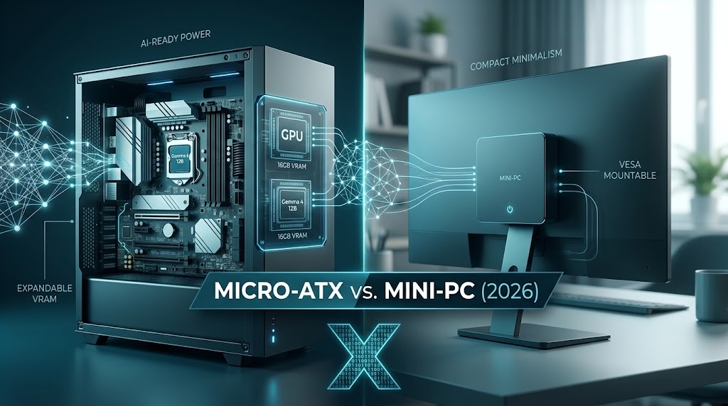 Micro-ATX vs Mini-PC у 2026 році: що зібрати для роботи, AI та суворого робочого столу