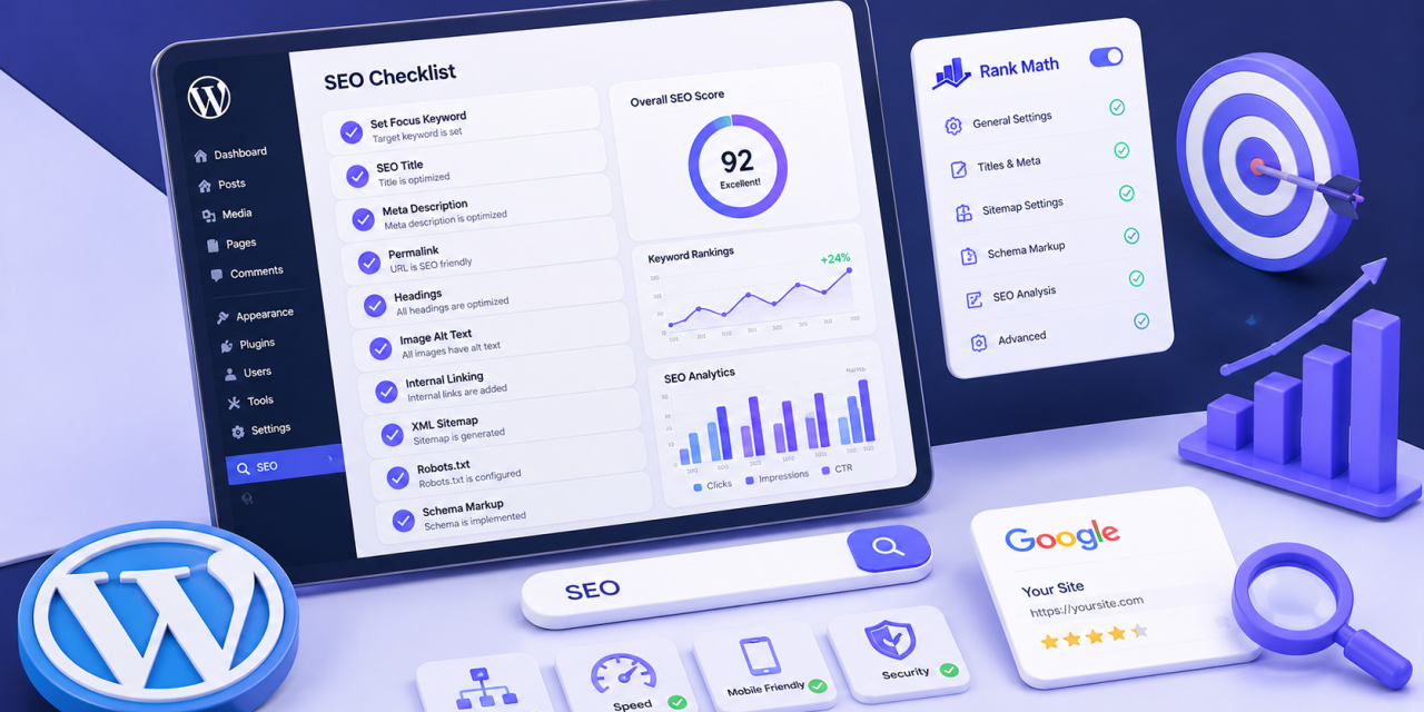 Покроковий чек-лист із налаштування Rank Math SEO для нових сайтів на WordPress