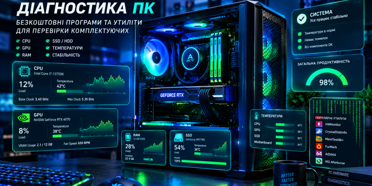 Безкоштовний софт для визначення та діагностики комплектуючих ПК: детальний огляд